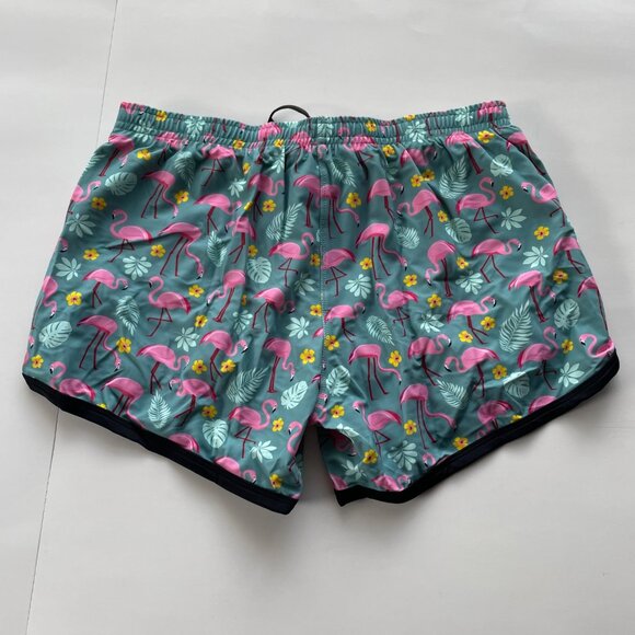 PoolBoy Mens Flamingo Print Swim Shorts Size M Elastic Waist Beach Vacation‎ Sun - Picture 3 of 9